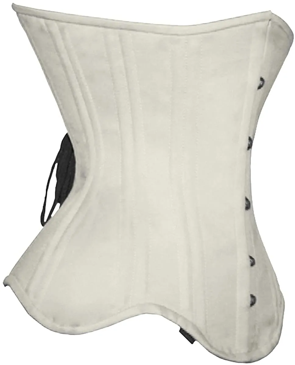 Double Steel Boned Waist Training Cotton Underbust Tight Shaper Corset