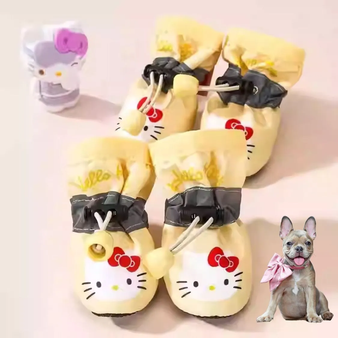 EcoNest Comfy Soft Sole Frenchie Shoes - Perfect Indoor Wear for French Bulldogs