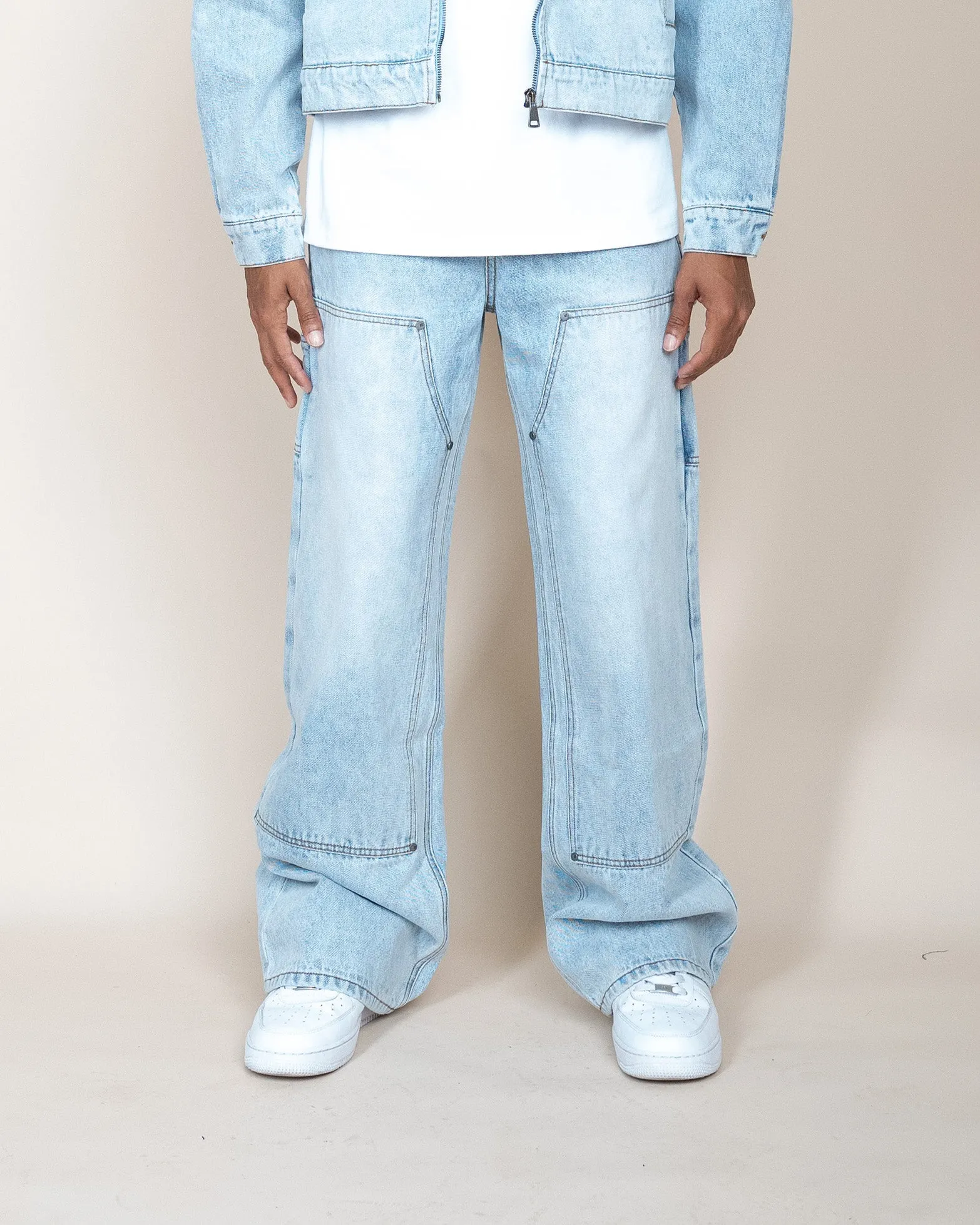 EPTM DOUBLE KNEE PANTS - DENIM BLUE