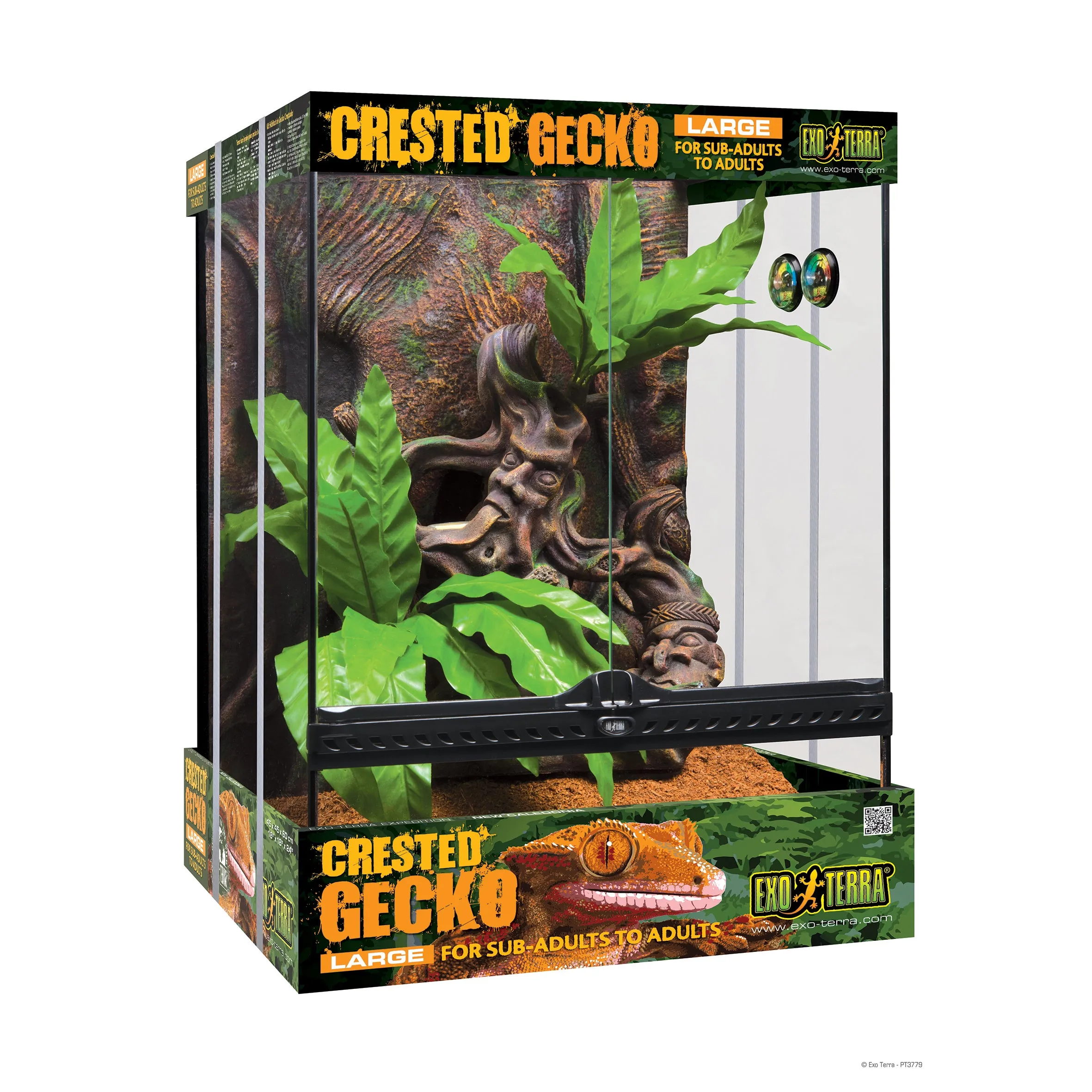 Exo Terra Crested Gecko Kit Large 18"x18"x24"