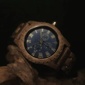 Expedition - Blue Face Walnut Chronograph