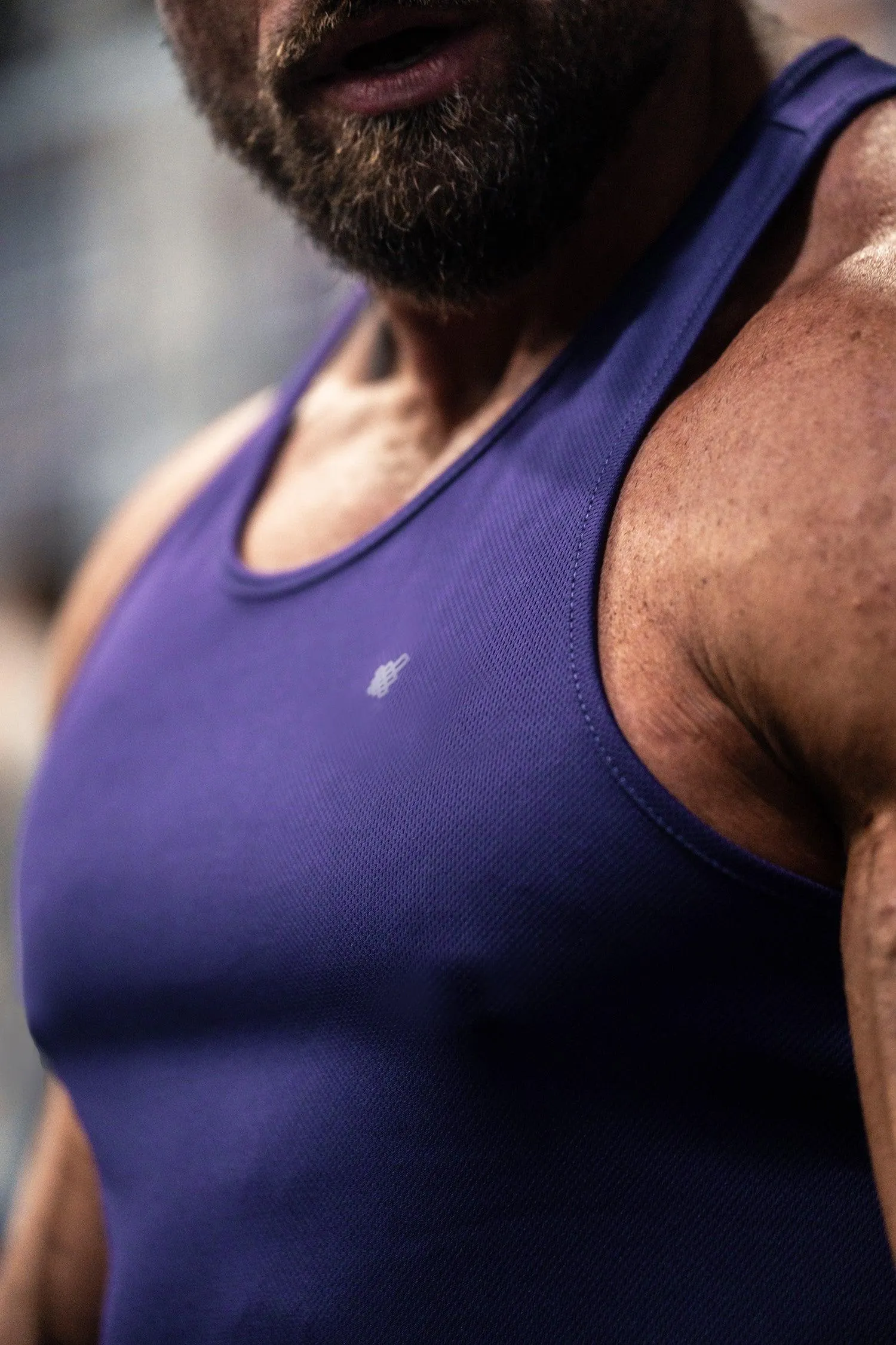 Fast-Dry Bodybuilding Workout Stringer - Violet