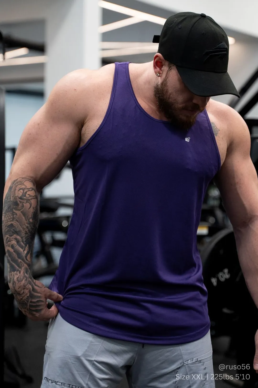 Fast-Dry Bodybuilding Workout Stringer - Violet