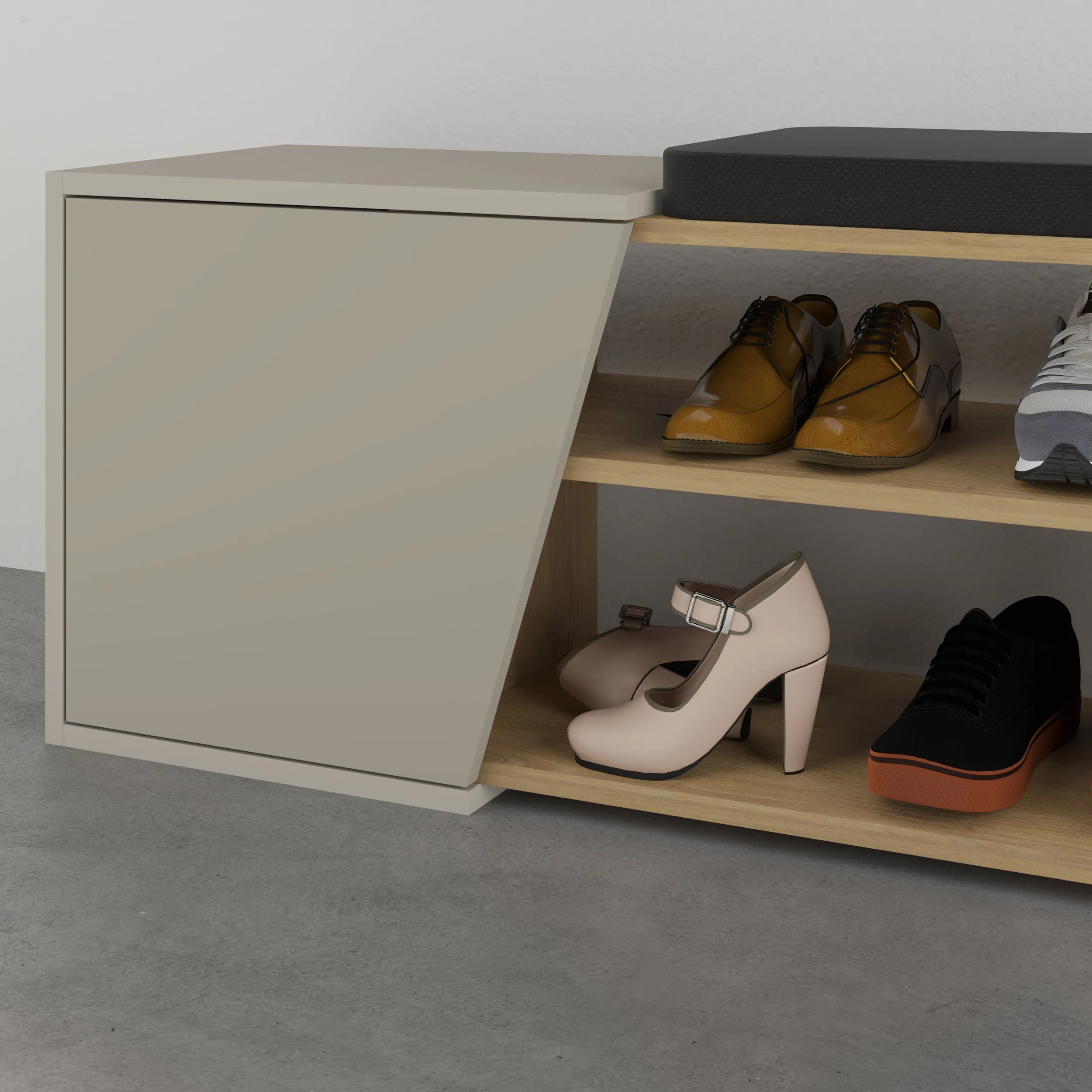 Fiona Shoe Storage With Bench Width 104 cm