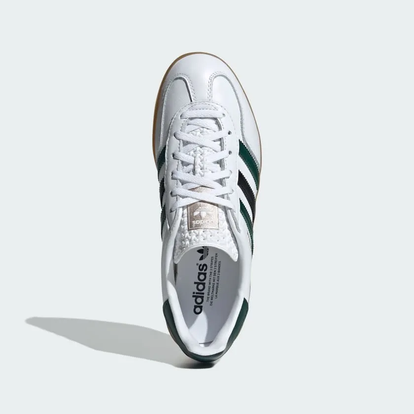 GAZELLE INDOOR SHOES - Cloud White / Collegiate Green / Core Black