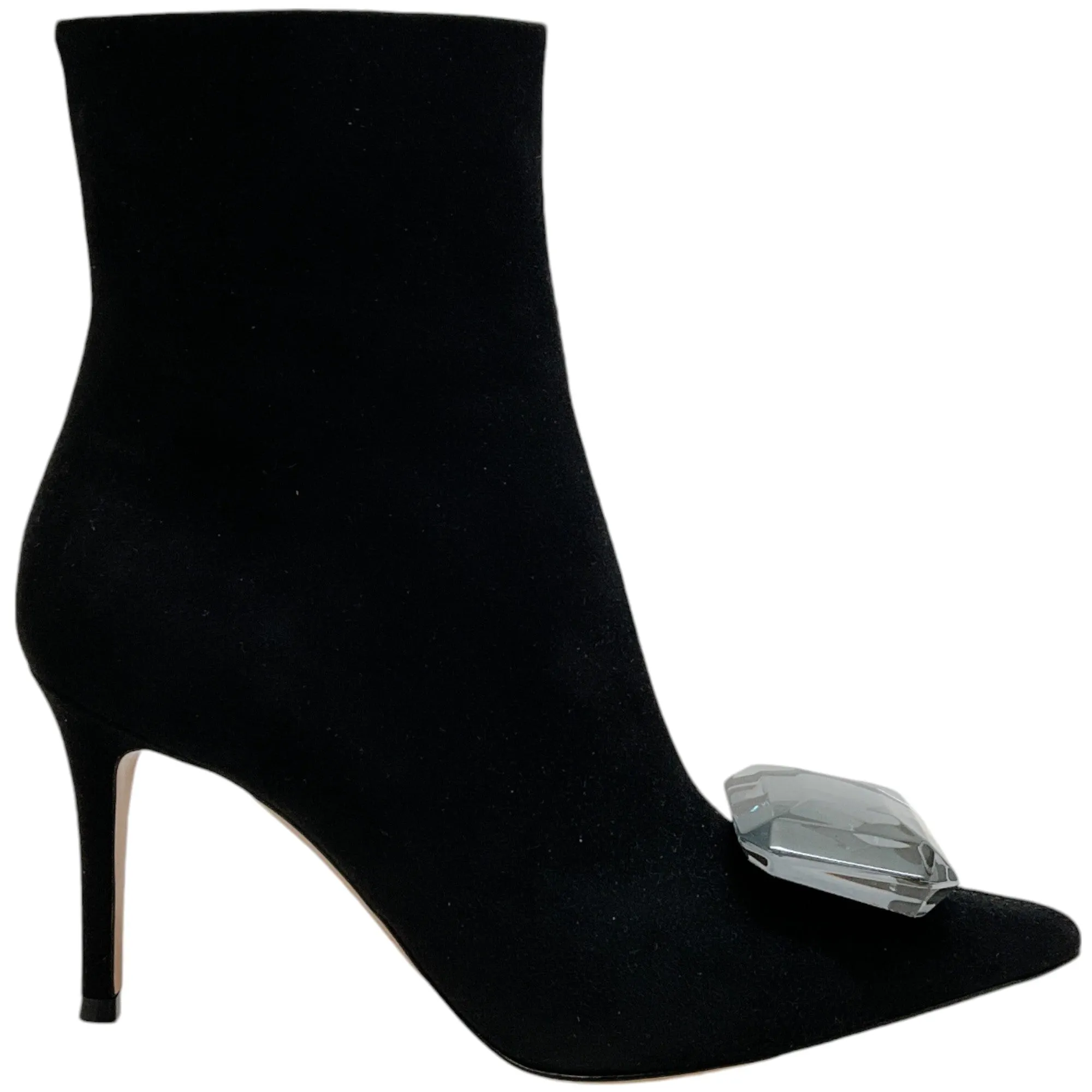 Gianvito Rossi Black Suede Jaipur Booties