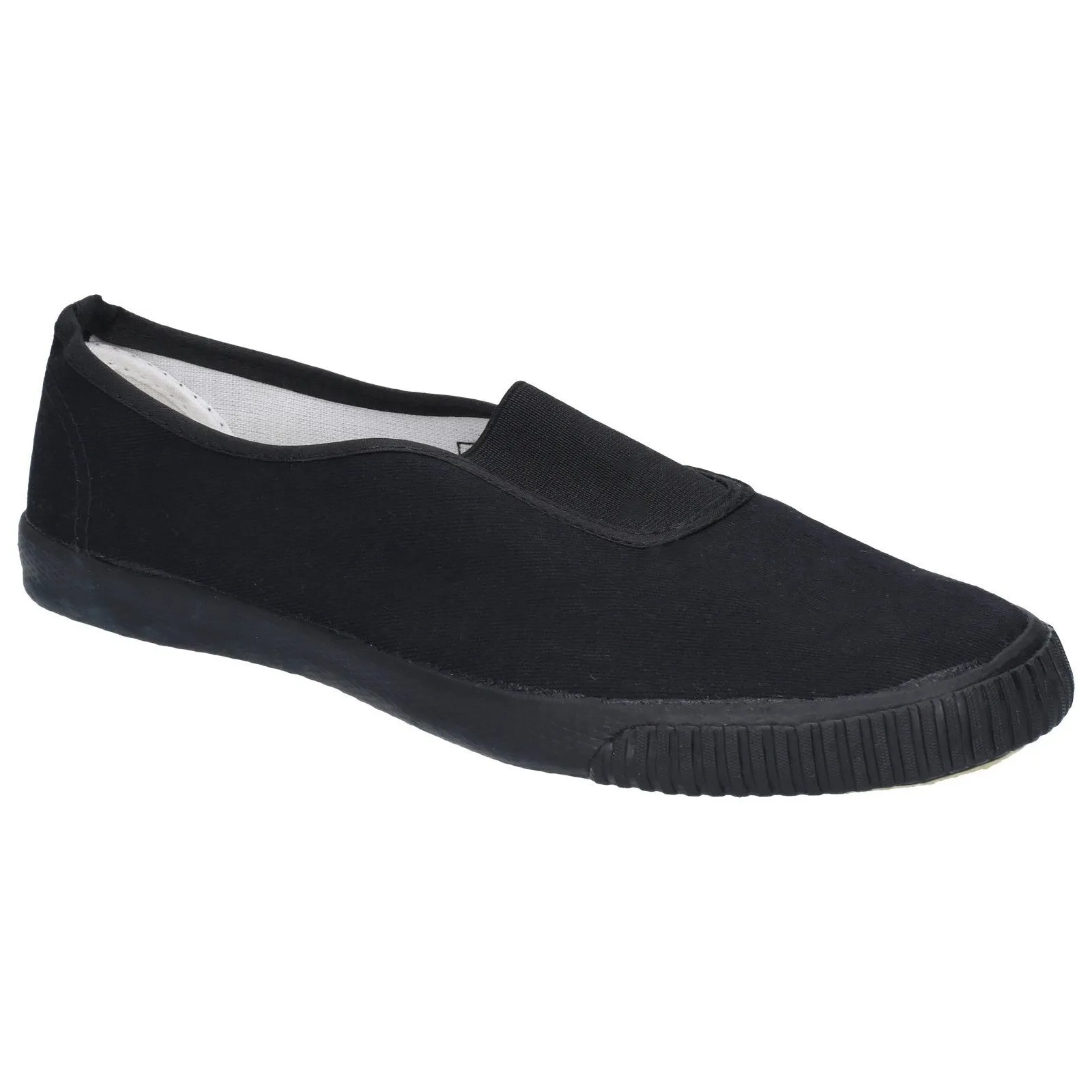 GUS/PLIM MED Unisex Elasticated Gusset Plimsolls – Comfortable Textile Upper with Durable Rubber Sole for Casual Wear, Sports, and Everyday Use