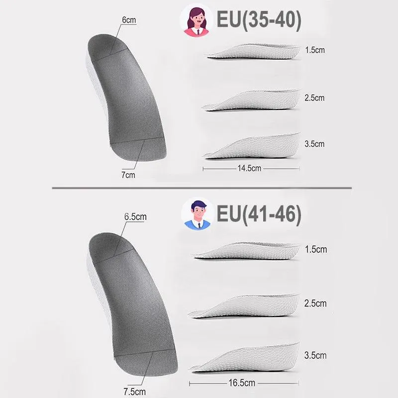 Height Boosting Comfort Orthopedic Insoles for Better Posture and Foot Health