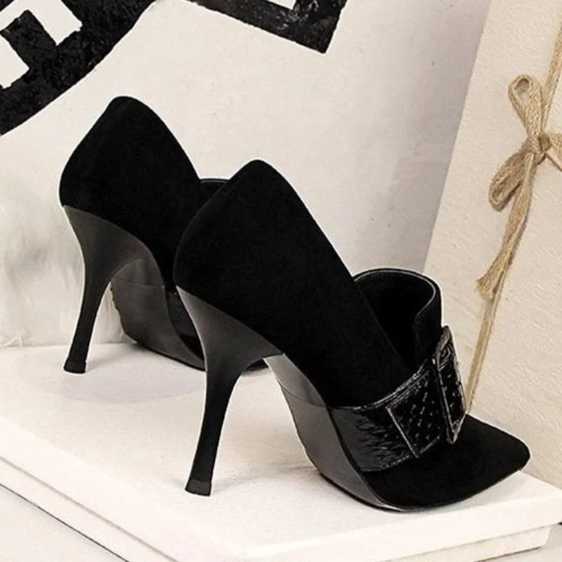 High Heeled Shoes With Deep Lipped Strap