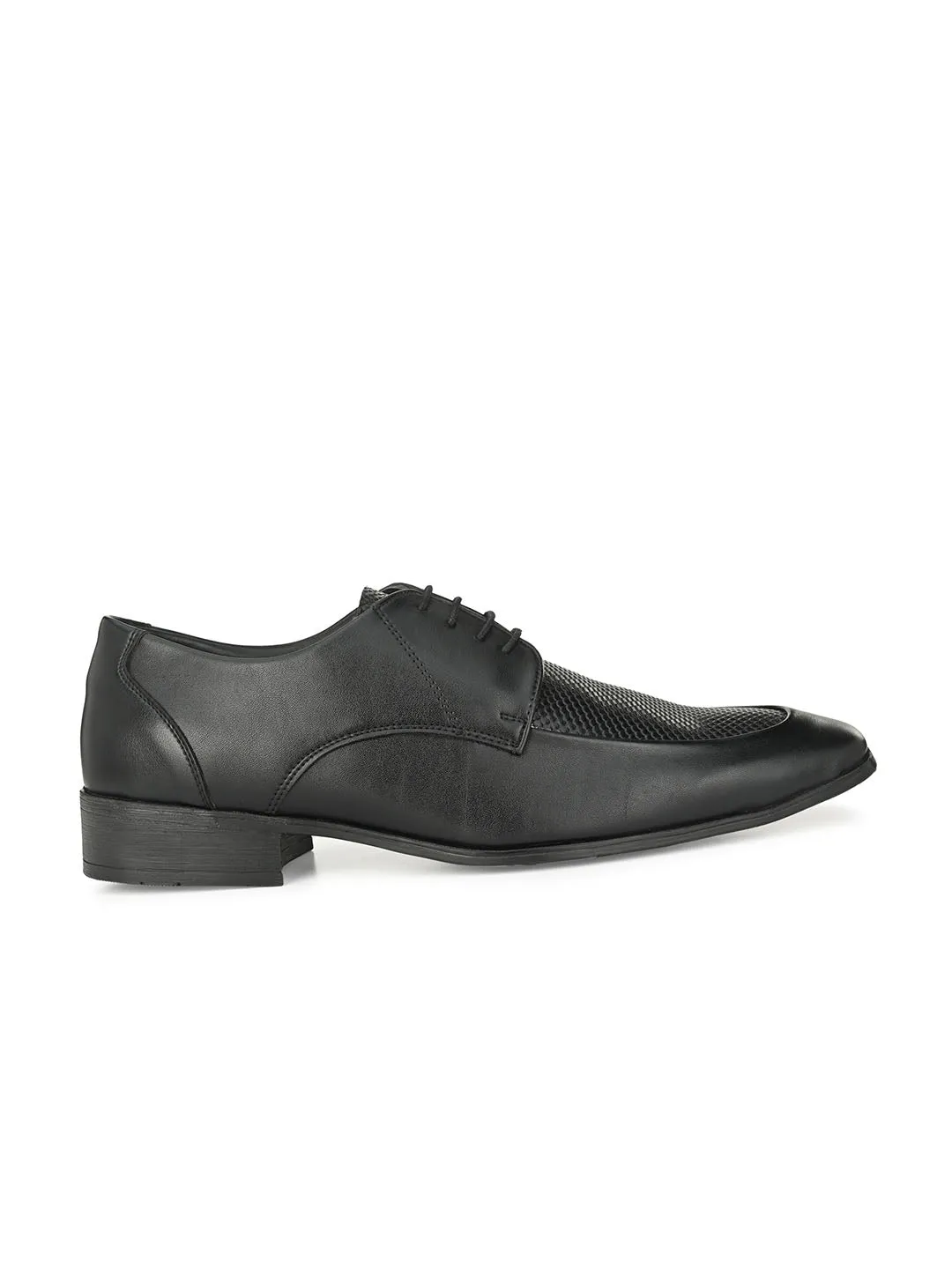 HITZ6456 Men's Black Leather Formal  Lace-Up Shoes