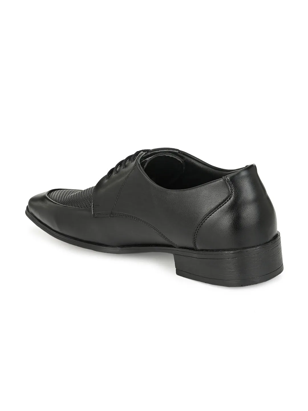 HITZ6456 Men's Black Leather Formal  Lace-Up Shoes