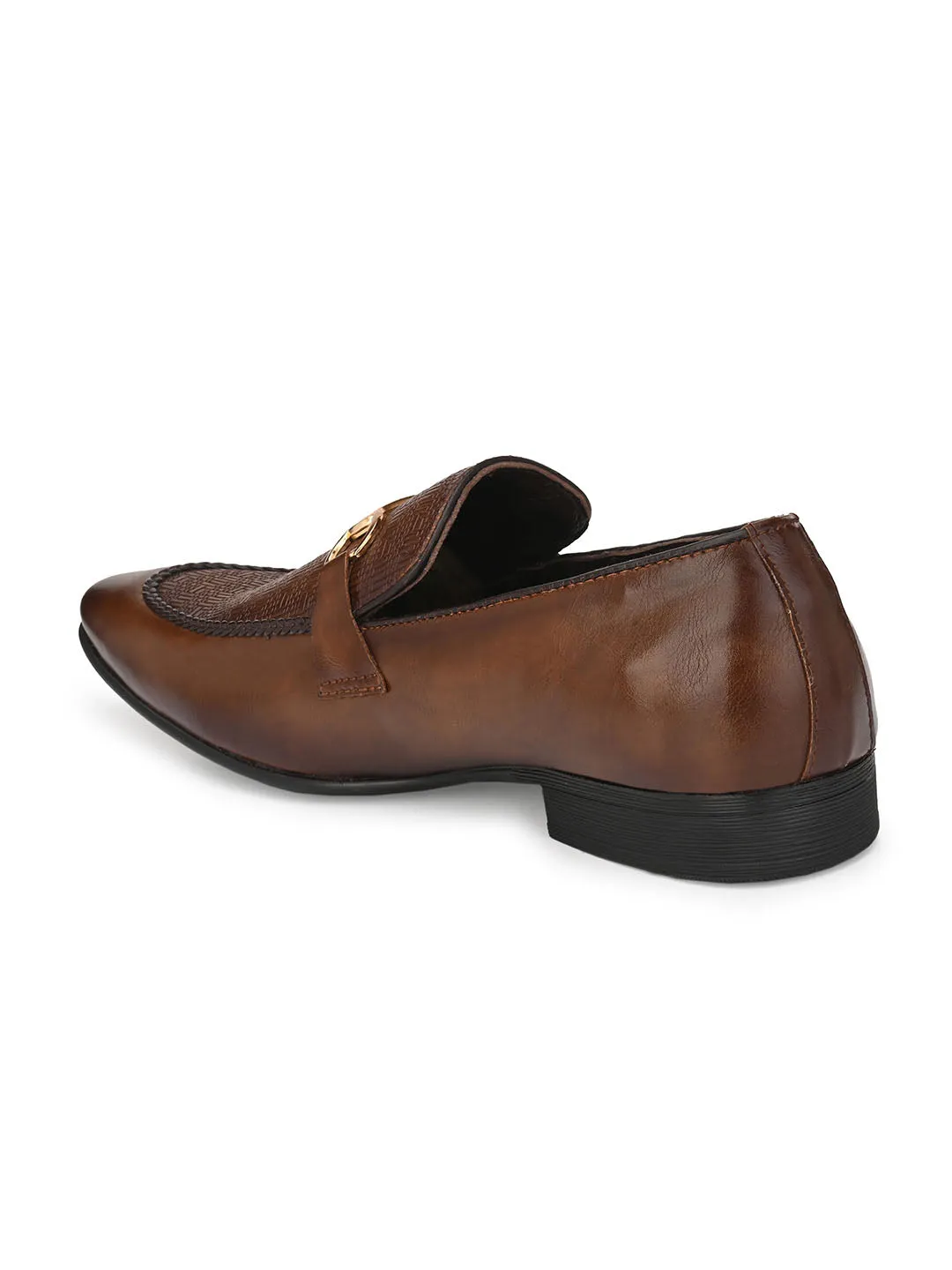 HITZMS_4709 Men's Brown Synthetic Party Wear Slip-On Shoes