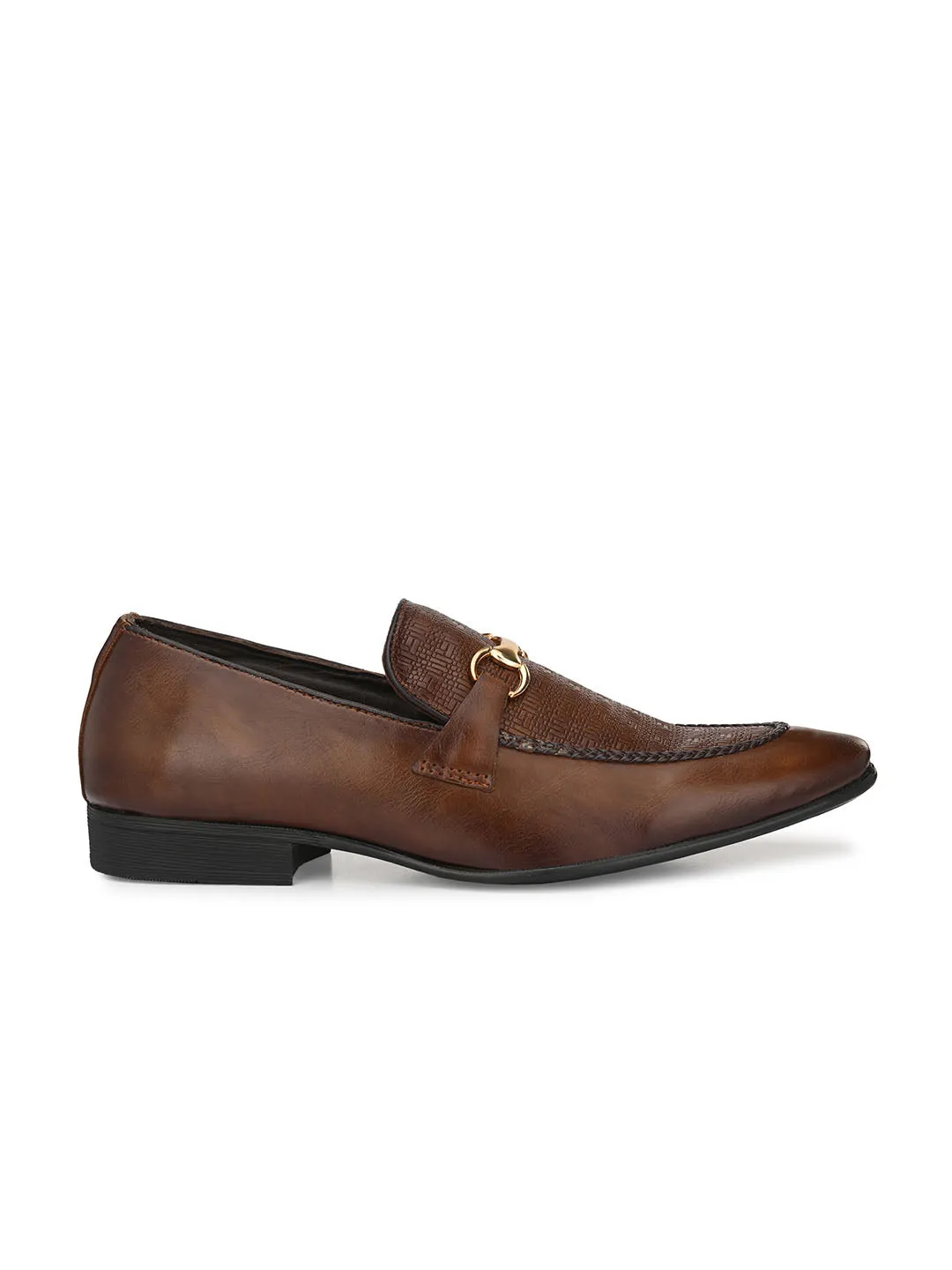 HITZMS_4709 Men's Brown Synthetic Party Wear Slip-On Shoes