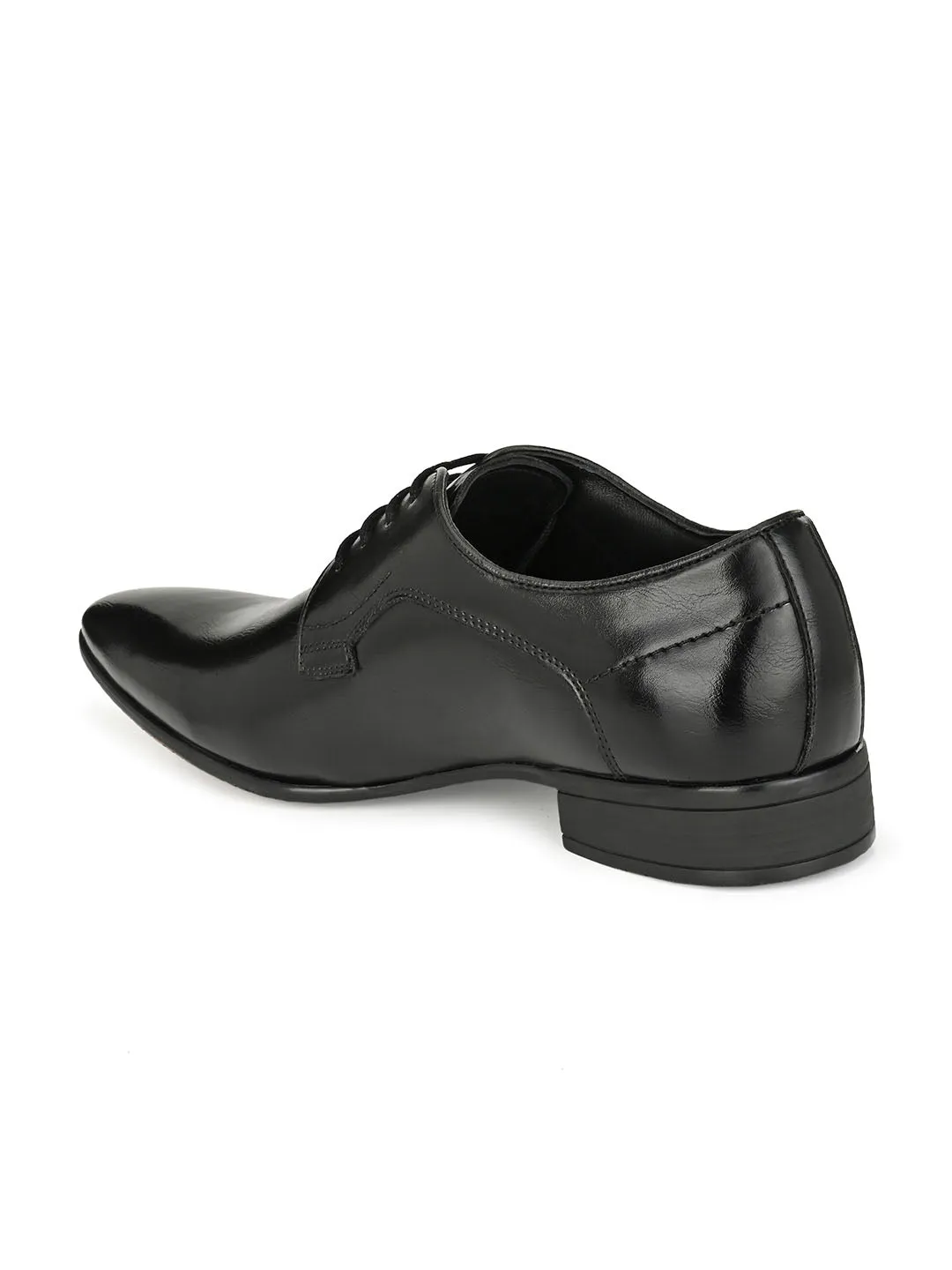 HITZMS_5704 Men's Black Synthetic Formal  Lace-Up Shoes