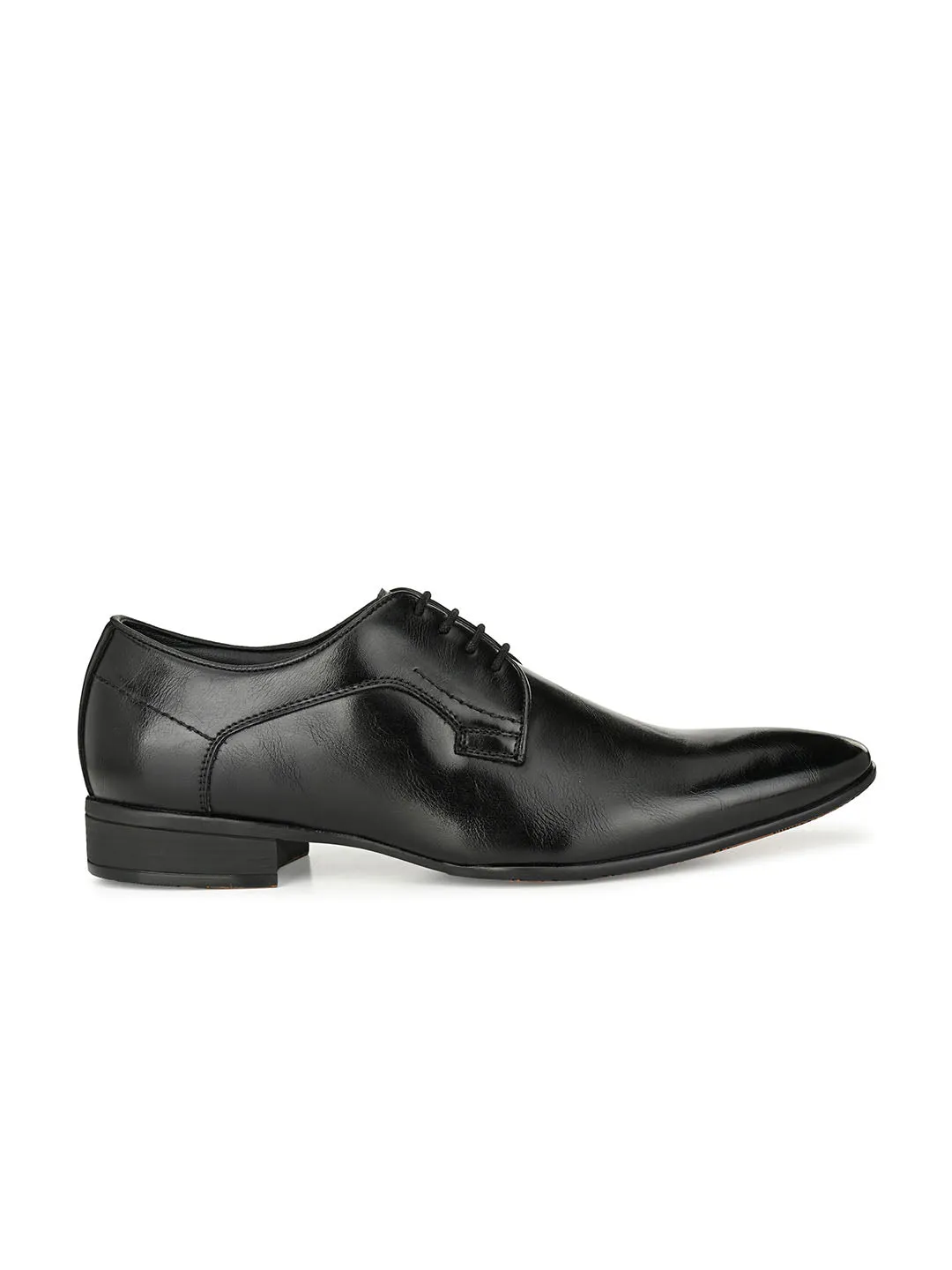 HITZMS_5704 Men's Black Synthetic Formal  Lace-Up Shoes