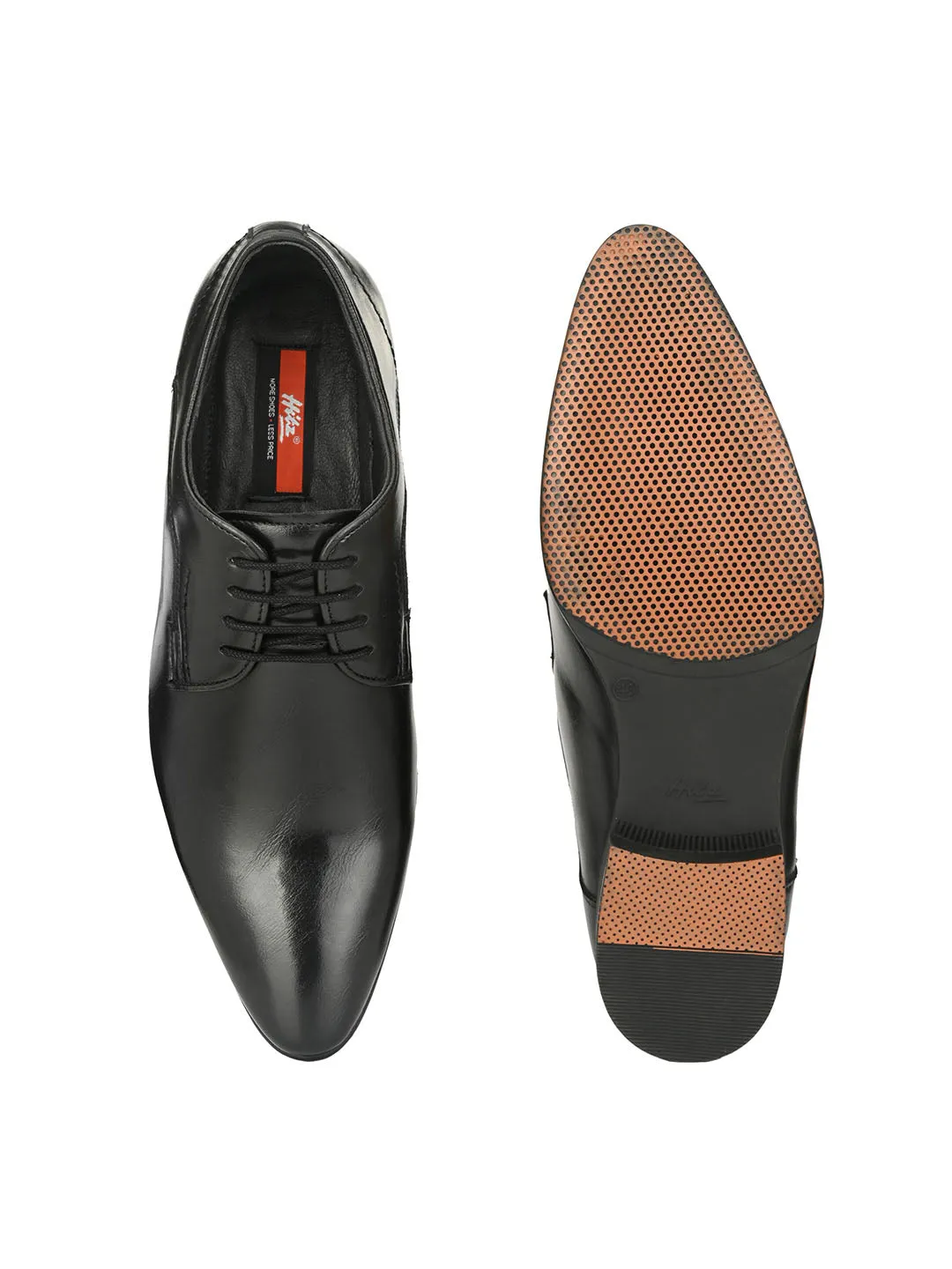 HITZMS_5704 Men's Black Synthetic Formal  Lace-Up Shoes