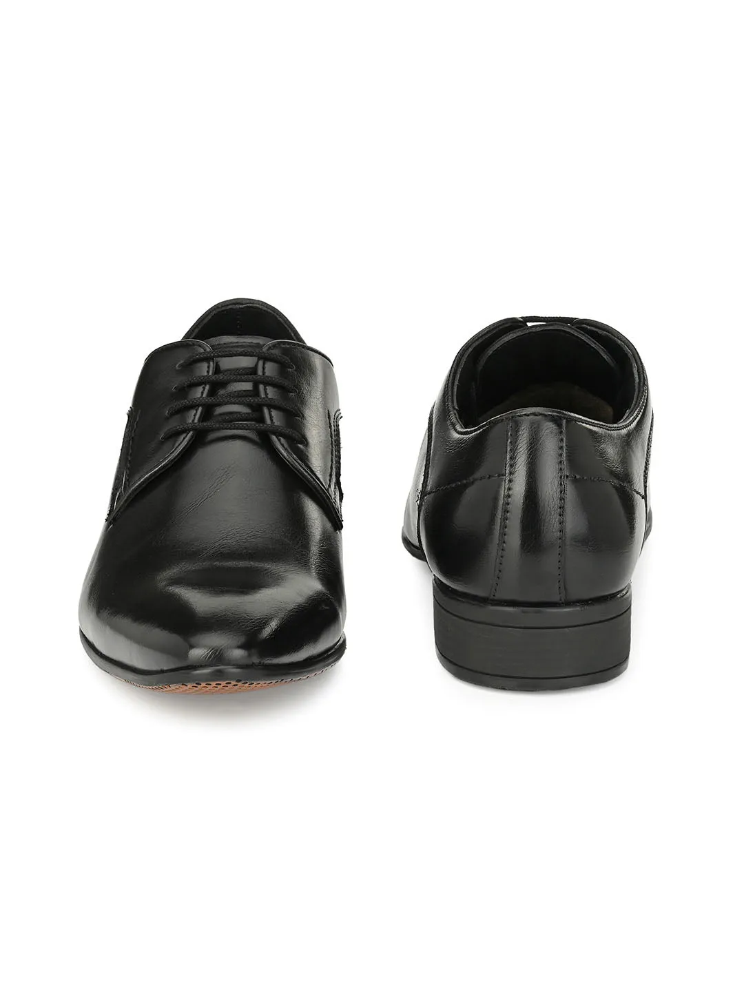 HITZMS_5704 Men's Black Synthetic Formal  Lace-Up Shoes