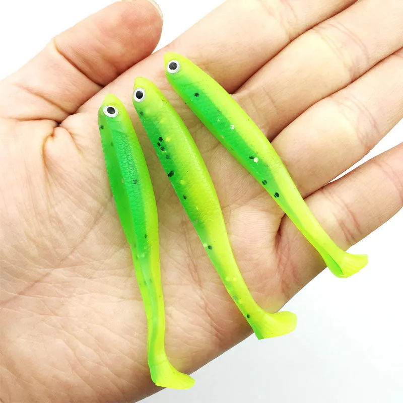 Hot selling Wobblers Jig Fishing Lure Soft Worm lures 2.2g 7cm Jerkbait Fish Ocean Rock 3pcs/lot Free Shipping YE-260