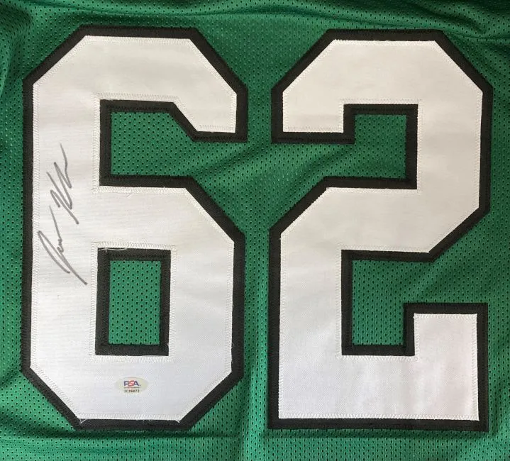 Jason Kelce Philadelphia Signed Kelly Green Football Jersey PSA ITP Hologram