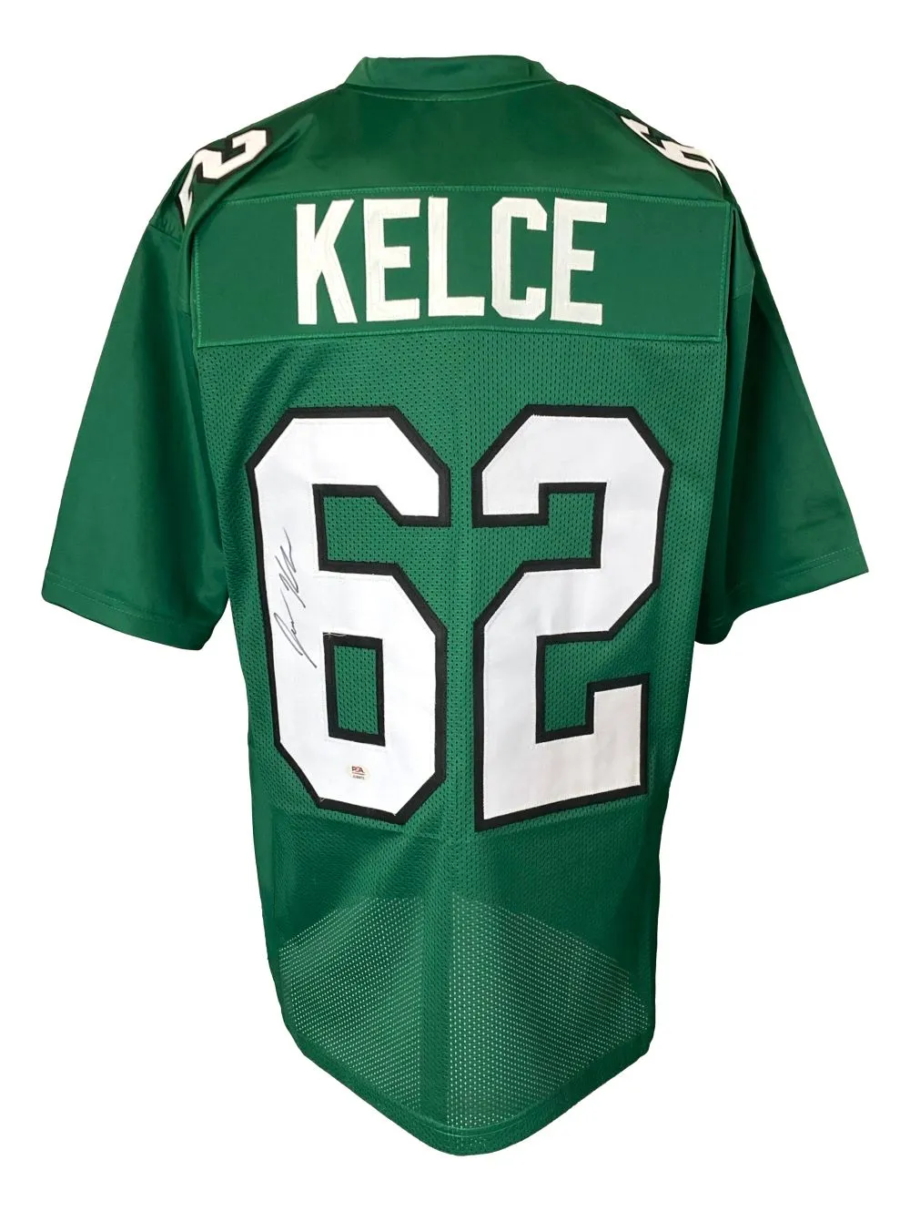 Jason Kelce Philadelphia Signed Kelly Green Football Jersey PSA ITP Hologram