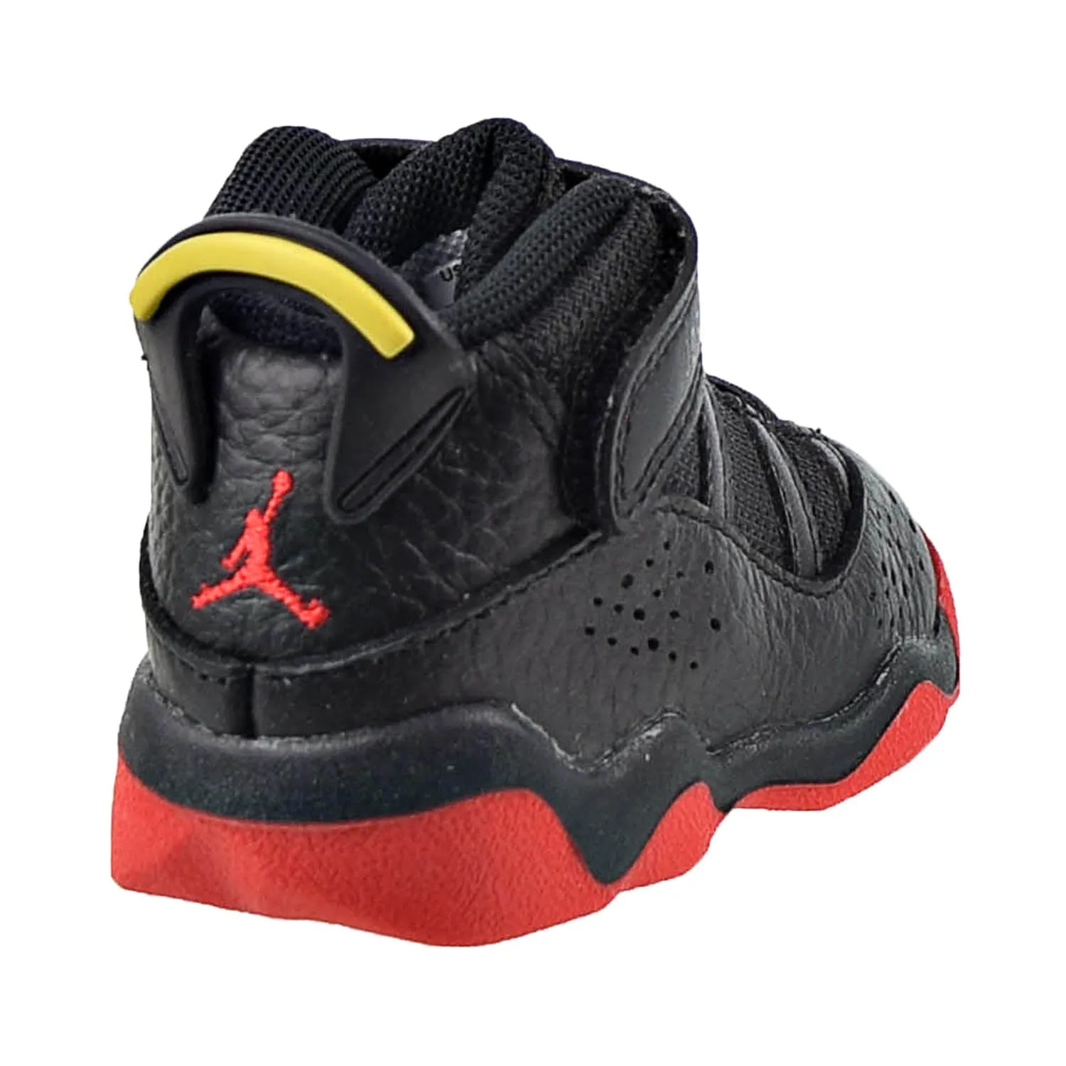 Jordan 6 Rings (TD) Toddler's Shoes Black-University Red-White-Yellow Strike