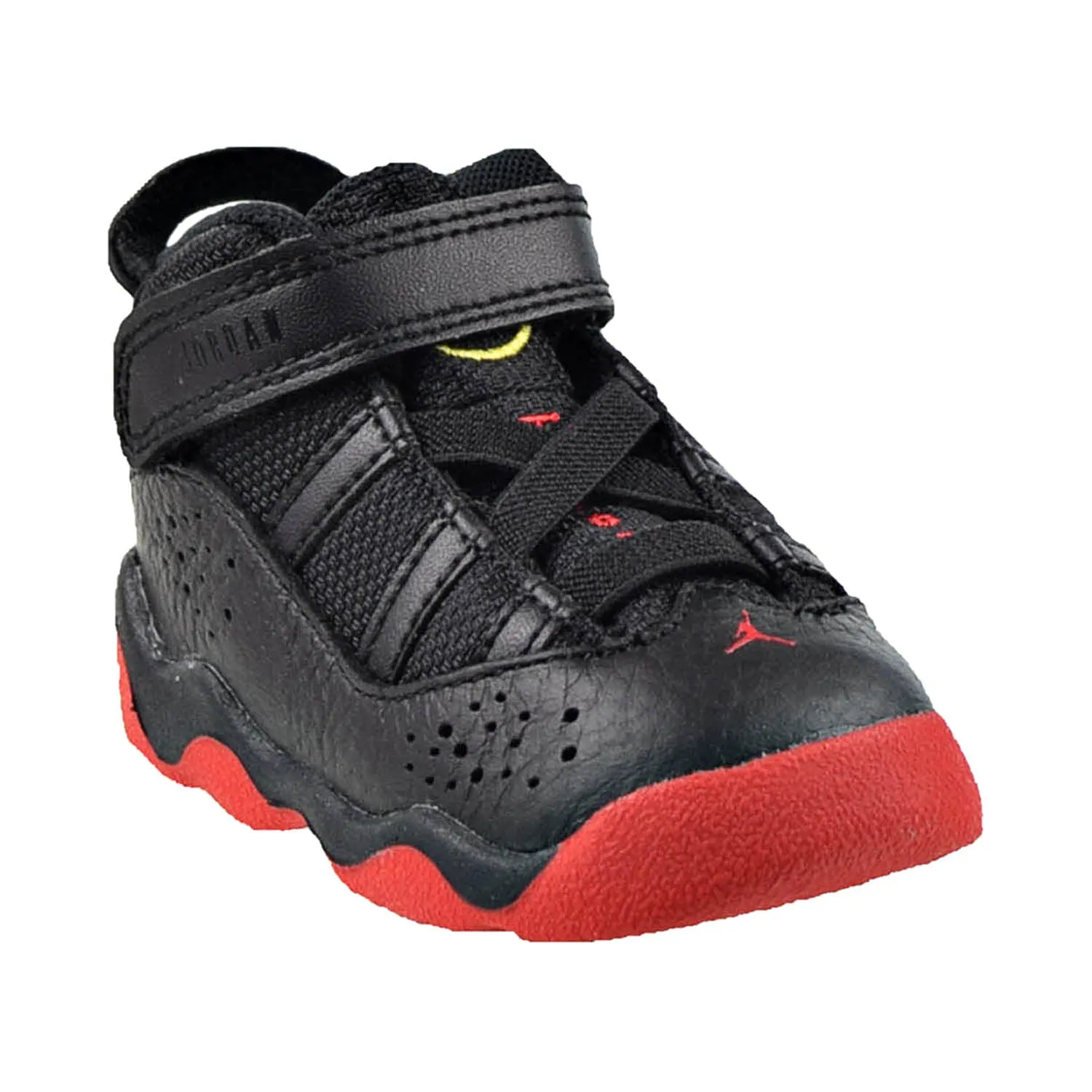 Jordan 6 Rings (TD) Toddler's Shoes Black-University Red-White-Yellow Strike