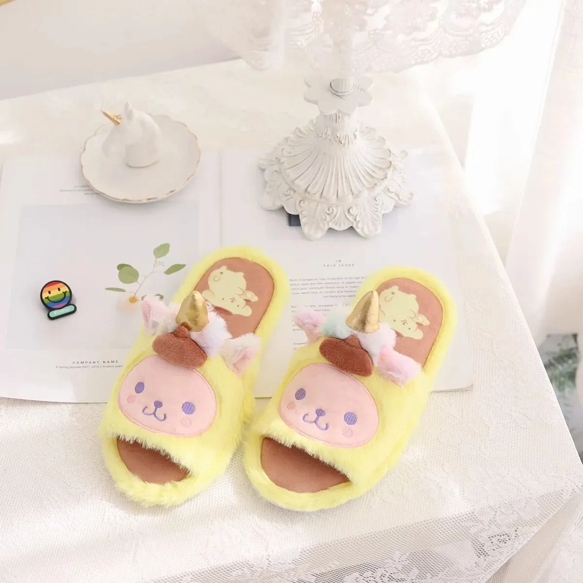 Kawaii Unicorn Slippers