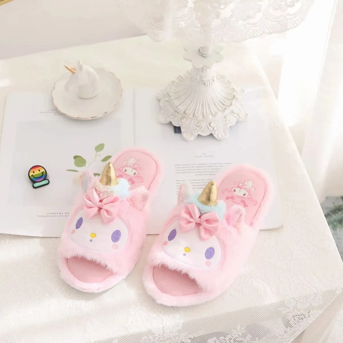 Kawaii Unicorn Slippers