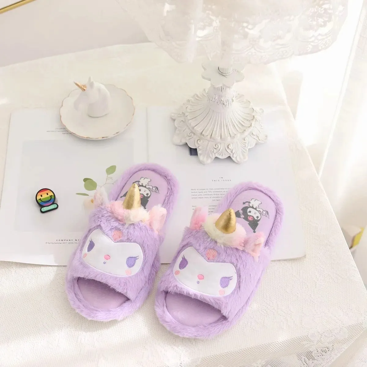 Kawaii Unicorn Slippers