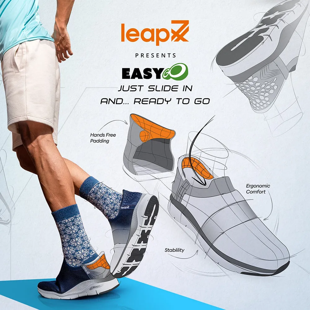 Leap7x By Liberty Men EAZY-M L.Grey Sports Non Lacing Shoes