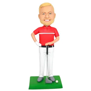 Leisure Male Golf Custom Figure Bobbleheads