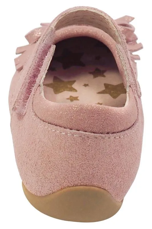 Livie & Luca Girl's Mary Jane with Light Gold Trim, Desert Rose