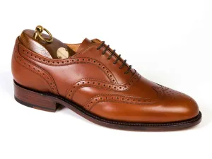 LONDON Mens Tan Brown Brogue Shoes