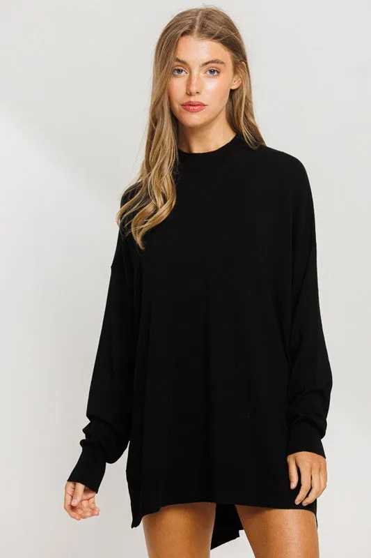 MANDY RELAXED FIT BLACK SWEATER