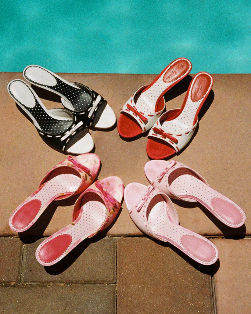 Marbella Bow Sandals in Pink