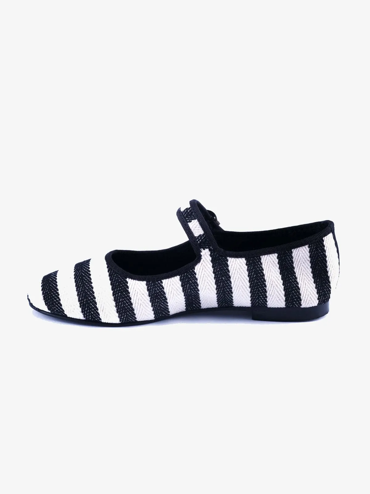 Mary Jane Striped - Black and White