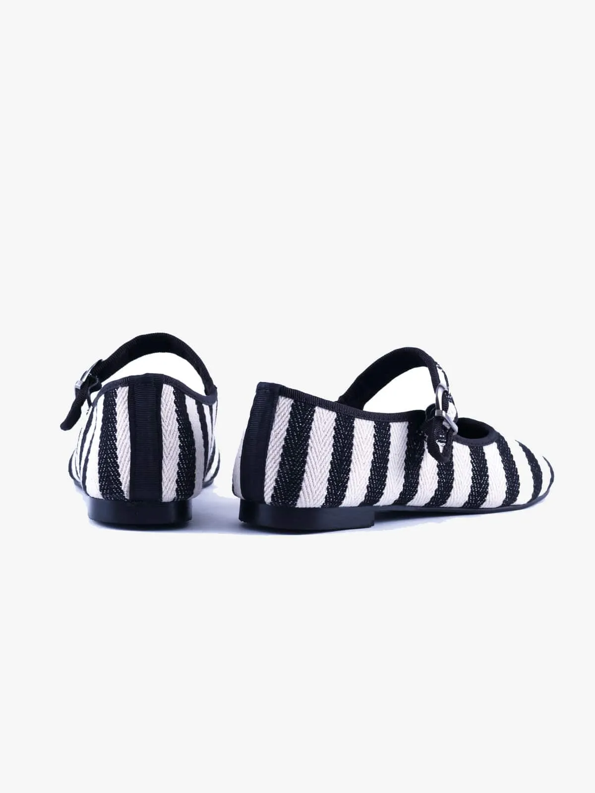 Mary Jane Striped - Black and White