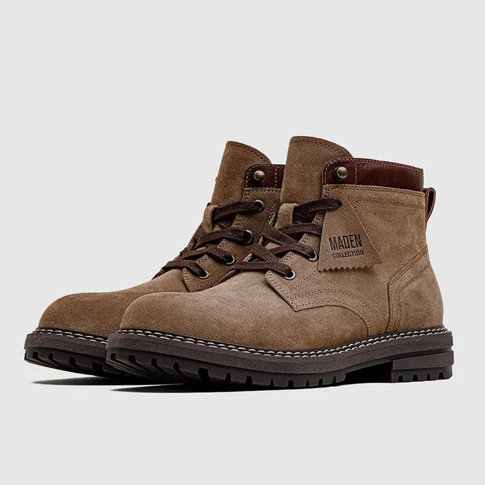 Men Retro Desert High Top Swede Boots Winter Shoes