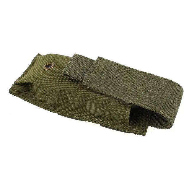 Military Tactical Single Pistol Magazine Pouch Knife Flashlight Sheath Airsoft Hunting Ammo Molle Pouch Multifunction Bags