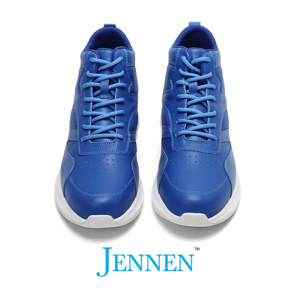 Mr. Pippen 8cm | 3.2 inches Cool Blue Leather Height Boost Sneakers