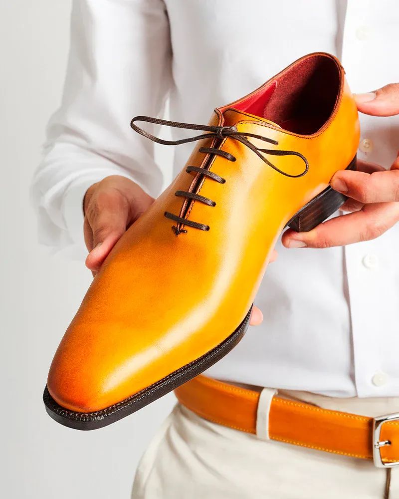 Mustard Wholecut Oxford Shoe