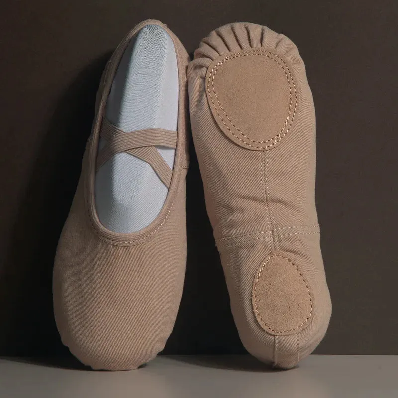 New Women Ballet shoes Dance Children Ballet Slippers Soft Sole Professional Canvas Dance Training Shoes for Morandi Ballet