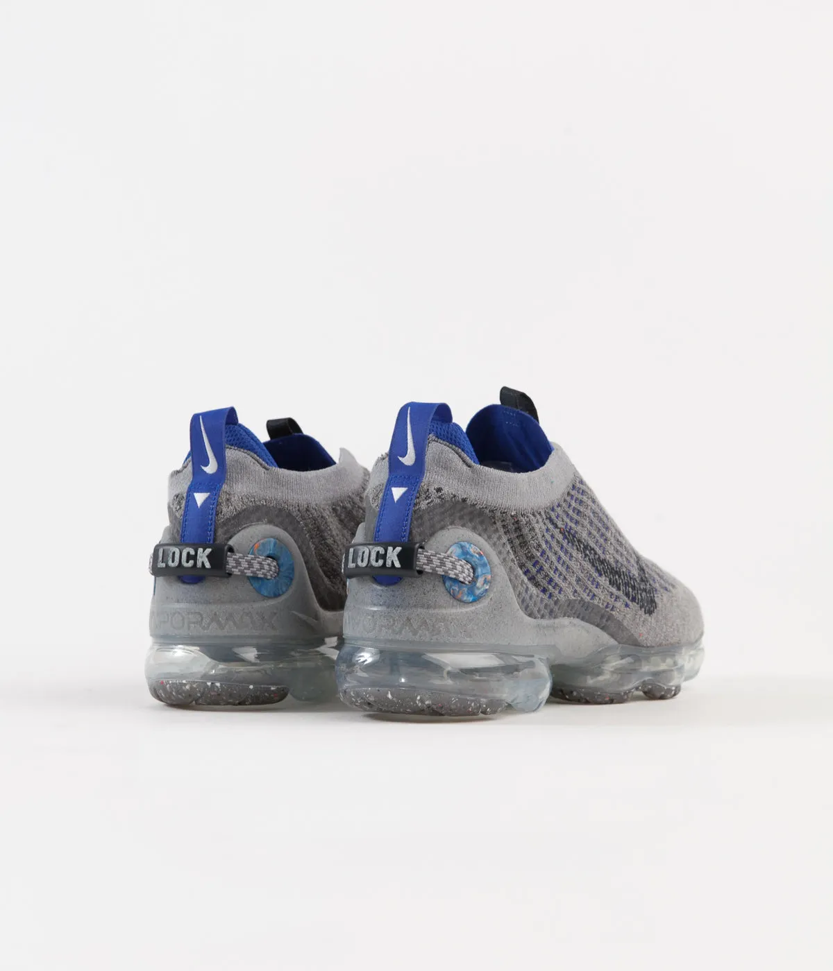 Nike Air Vapormax 2020 Flyknit Shoes - Particle Grey / Dark Obsidian - Racer Blue