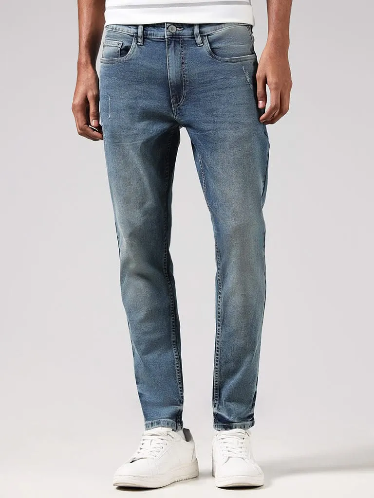 Nuon Mid Blue Relaxed - Fit Mid - Rise Jeans