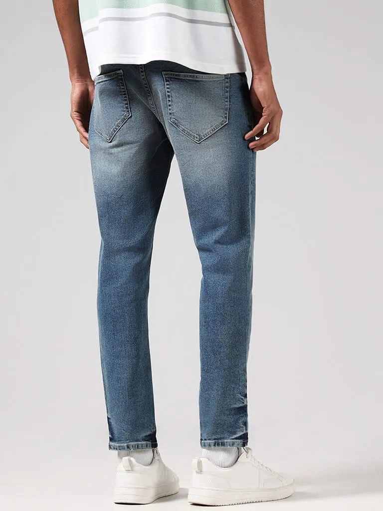 Nuon Mid Blue Relaxed - Fit Mid - Rise Jeans