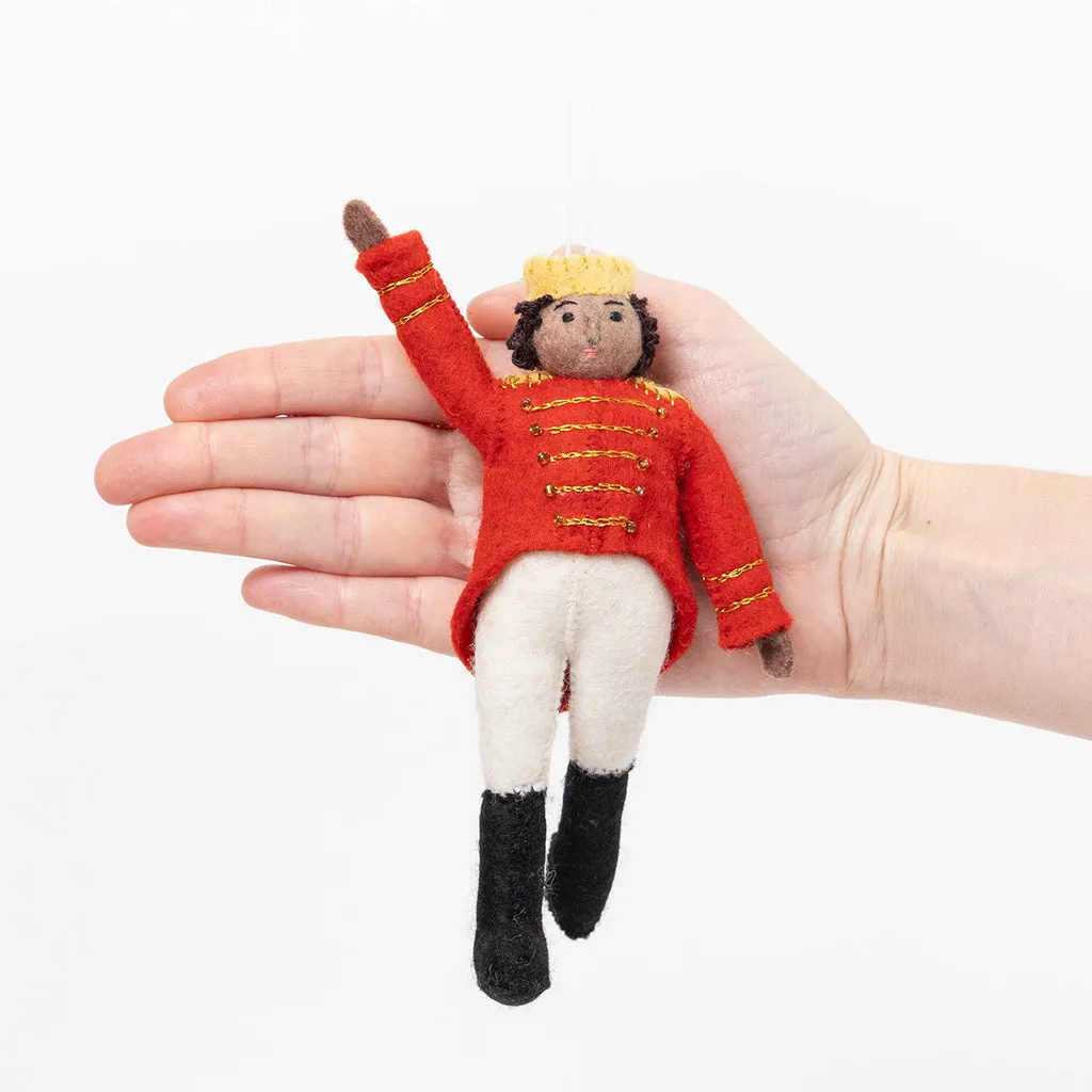 Nutcracker Ballet Prince Ornament - Brown