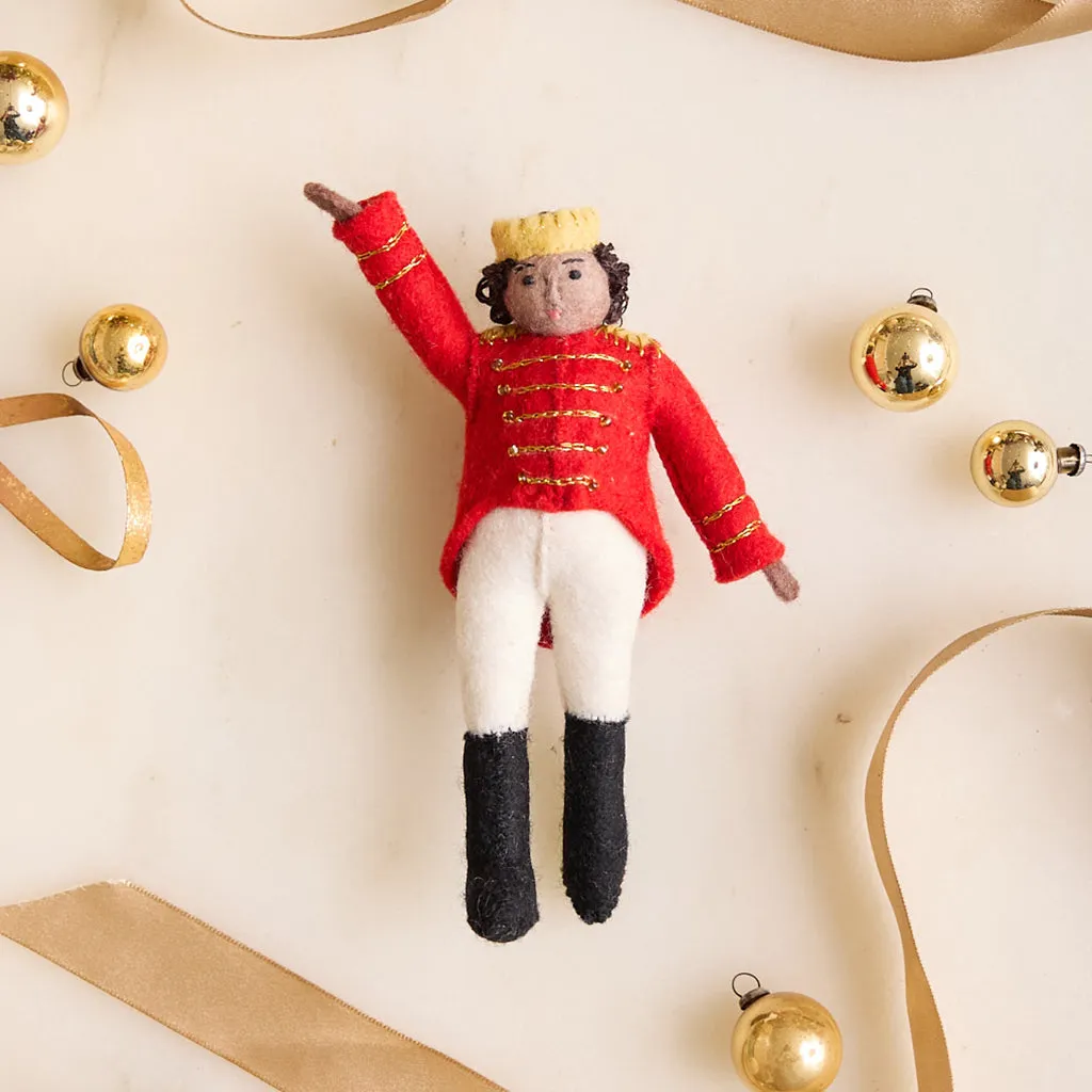 Nutcracker Ballet Prince Ornament - Brown