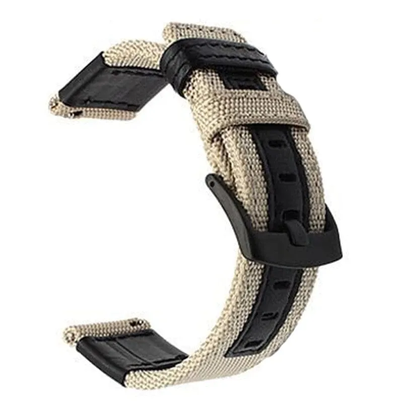 Nylon and Leather Watch Straps Compatible with Timex 20mm Range