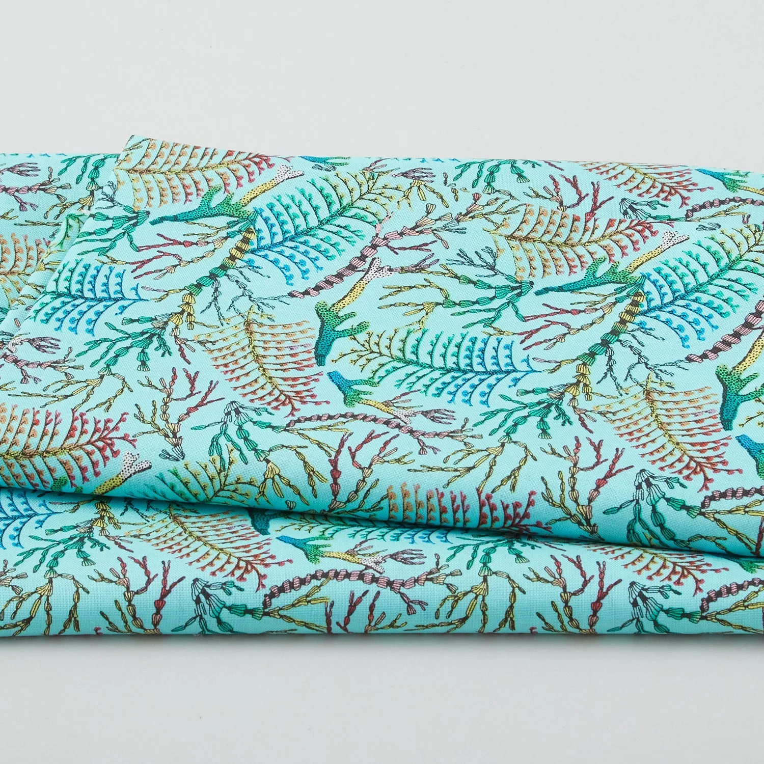 Ocean Menagerie - Sea Coral Turquoise 2 Yard Cut