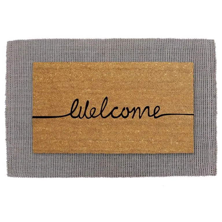 OnlyMat Jute and Coir Doormat Combo - Welcome printed Entrance Doormat